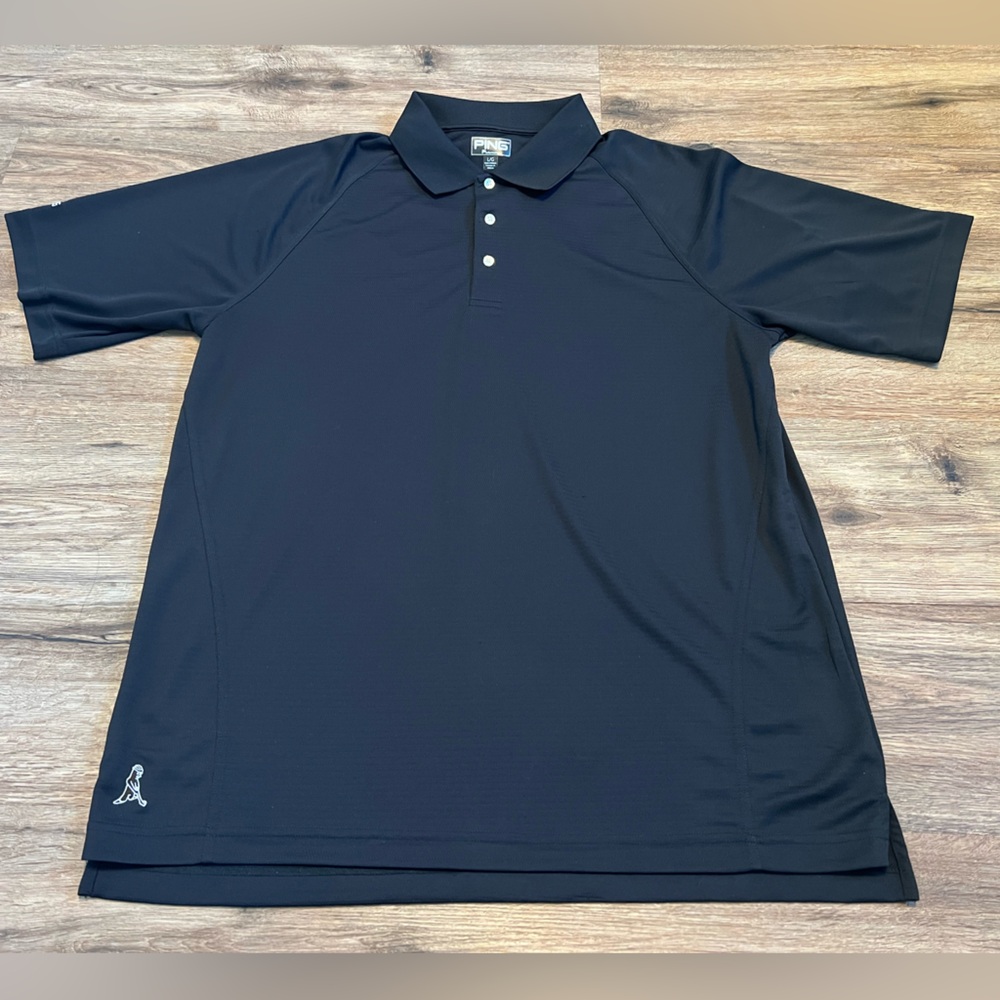 PING Performance Gator Black Polo Golf Mens Size Large